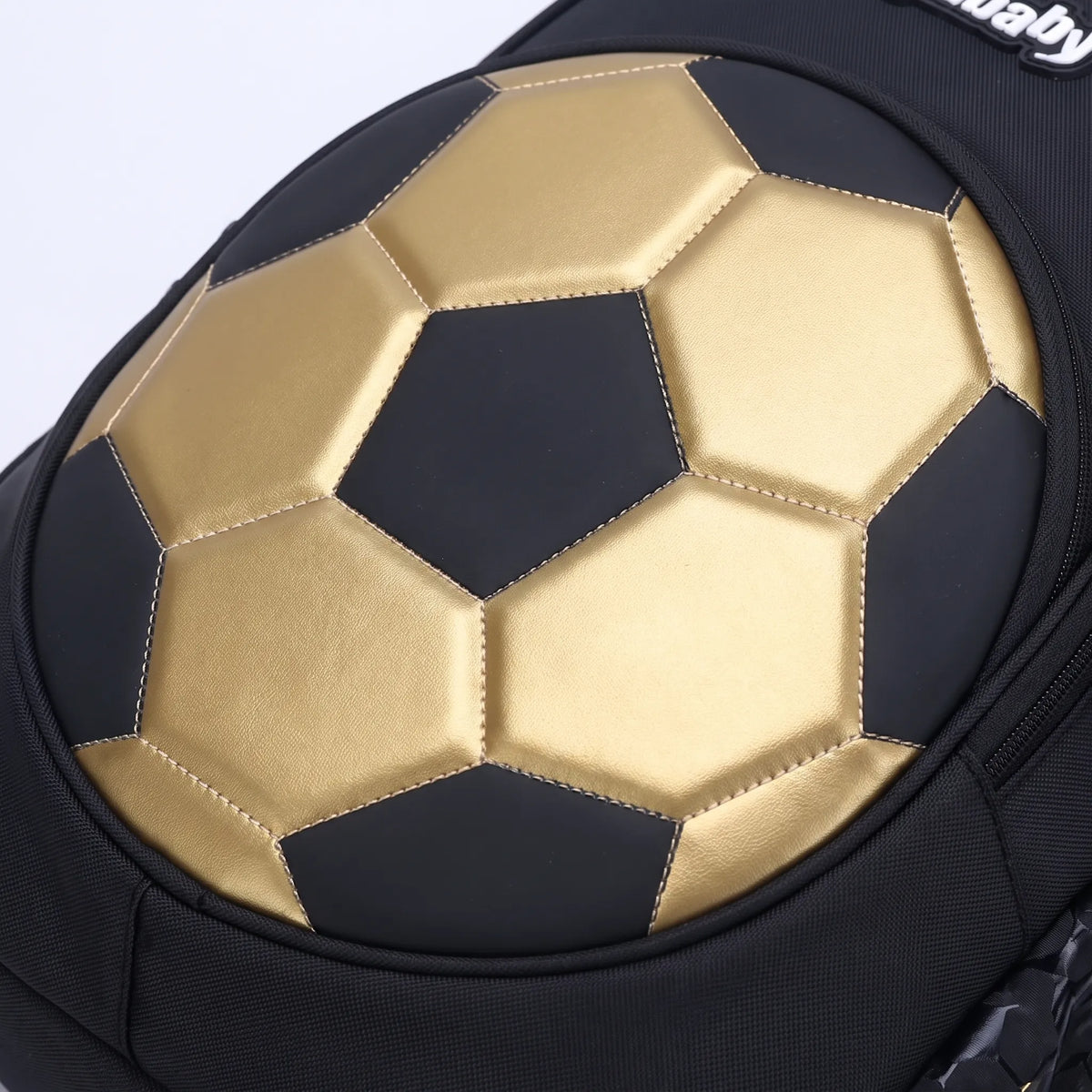 Mochila Escolar Infantil con Bolsillo Frontal de Balón de Fútbol