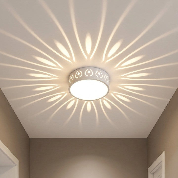 Plafón LED de Techo de 15 cm con Efecto de Luz Radial, 3 W, para Pasillos