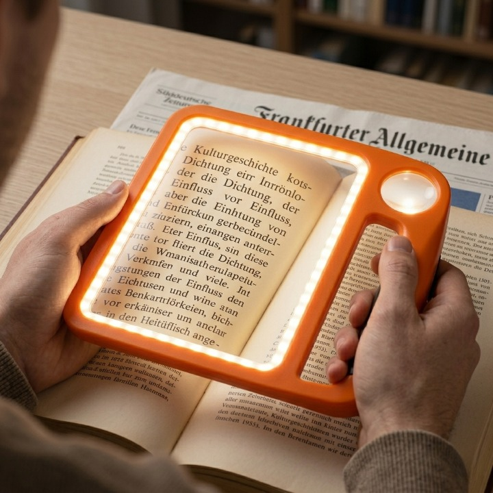 Loupe LED avec éclairage, grossissement 5x et 10x, 48 LED pour une lecture sans effort