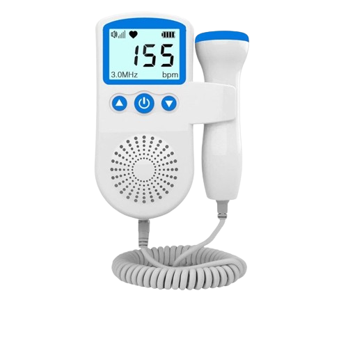 Draagbare foetale doppler met lcd-scherm en sonde van 3 MHz