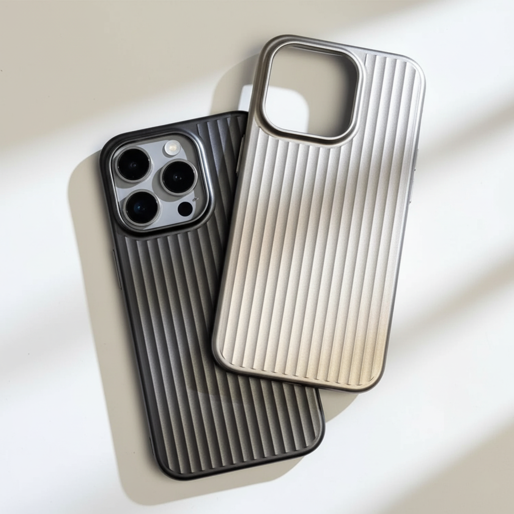 Fundas de teléfono con acabado metálico, estructura robusta