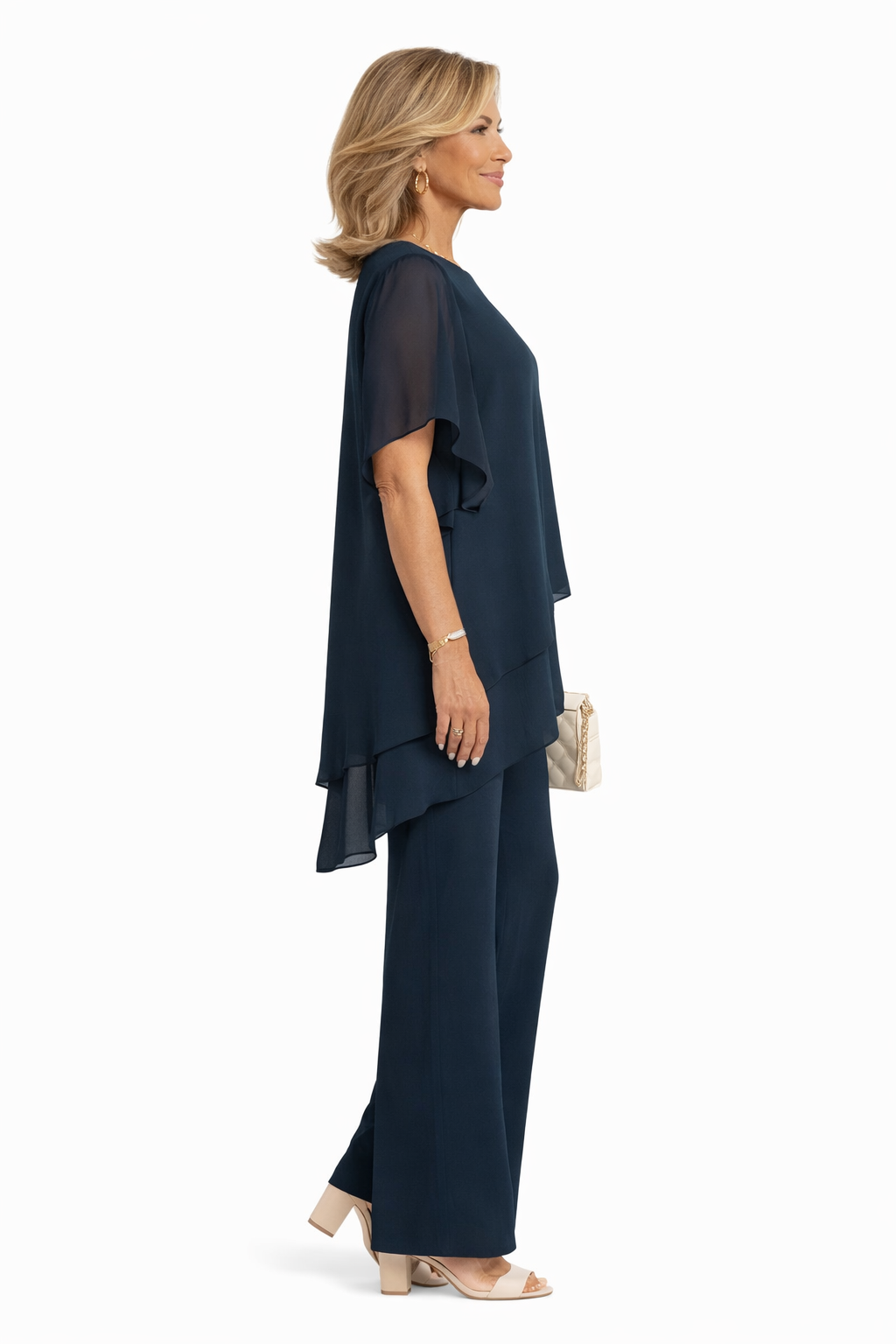 Conjunto de Dos Piezas para Mujer | Corte Fluido con Pantalón Ancho