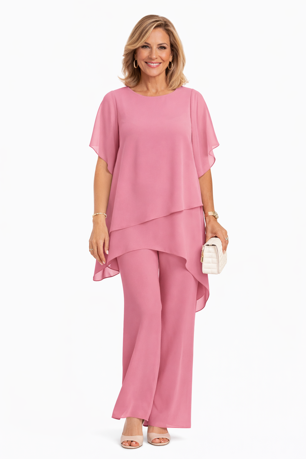 Conjunto de Dos Piezas para Mujer | Corte Fluido con Pantalón Ancho