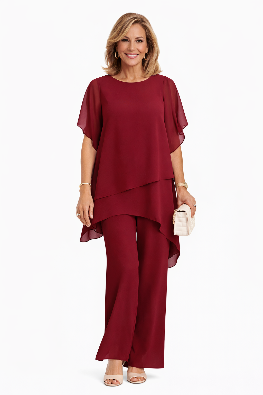 Conjunto de Dos Piezas para Mujer | Corte Fluido con Pantalón Ancho