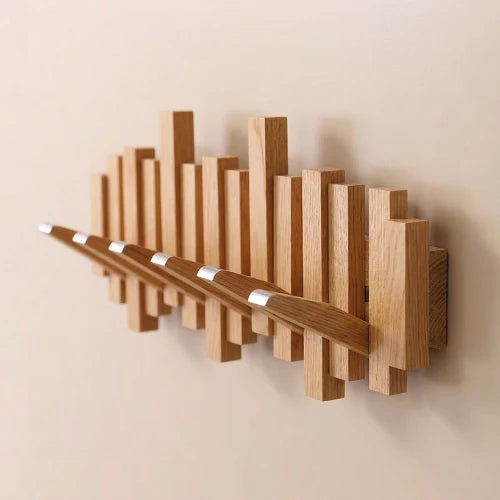 Perchero Estilo Piano - Nogal/Haya - Diseño Elegante