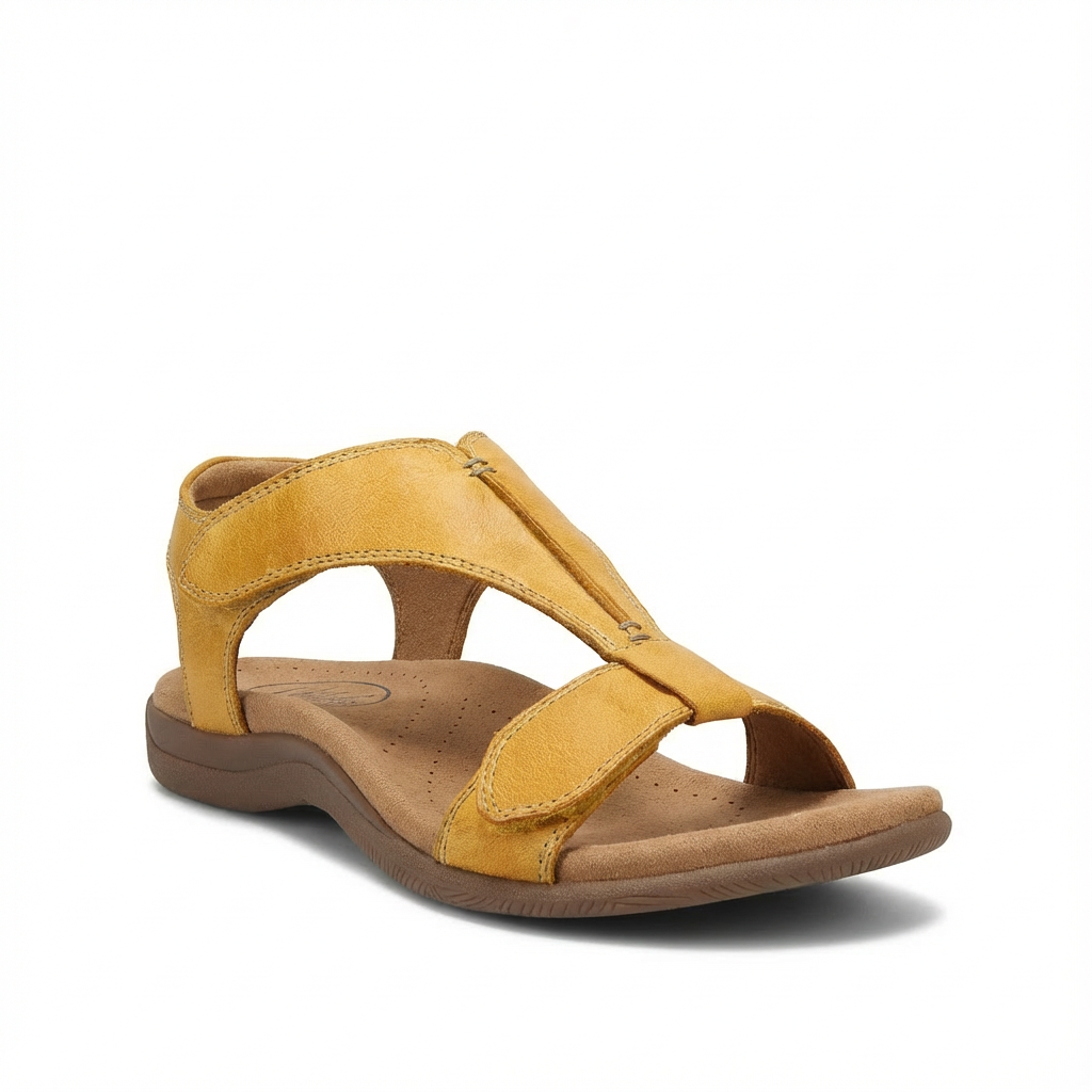 Sandalias Ortopédicas Mujer Diseño En T Cierre Ajustable