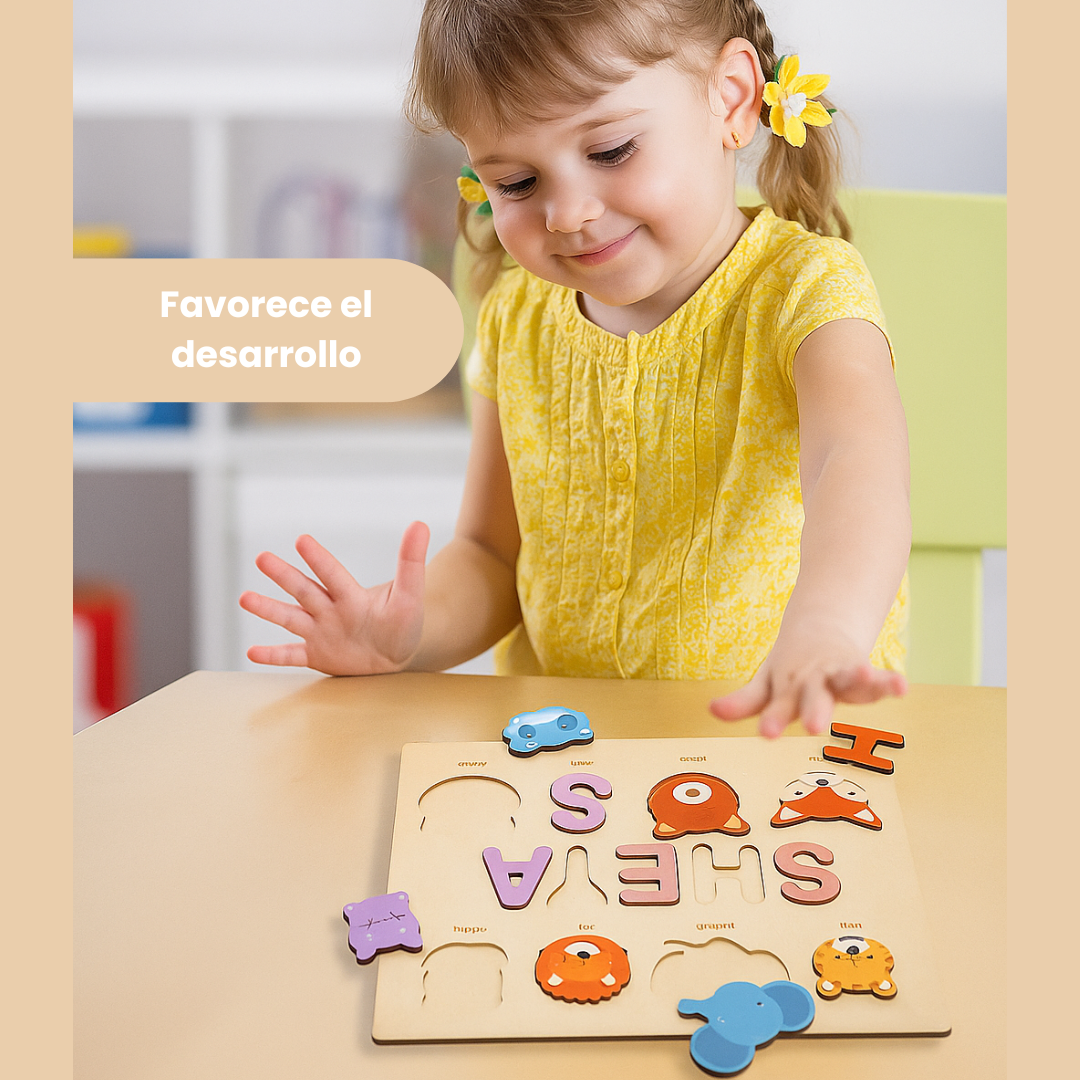 NomadWood – Puzle de madera personalizado con el nombre de tu hijo