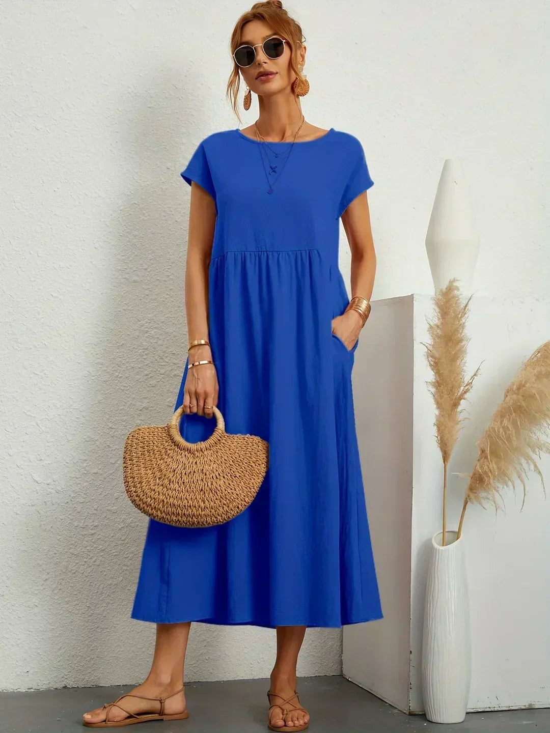 Gabrielle — Vestido Midi Fluido con Elegancia Atemporal