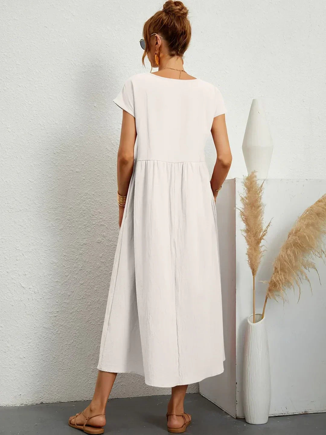 Gabrielle — Vestido Midi Fluido con Elegancia Atemporal