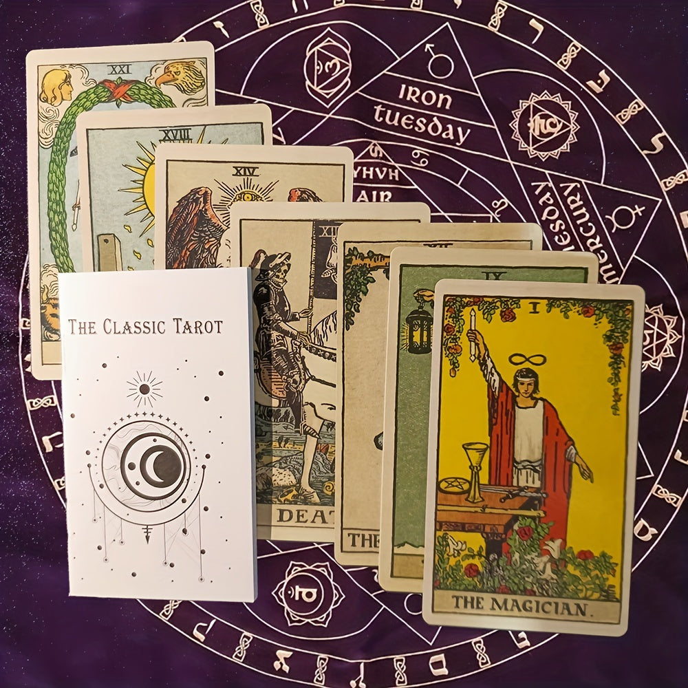 MysticTarot - Juego de Cartas del Tarot Clásico de 78 Cartas