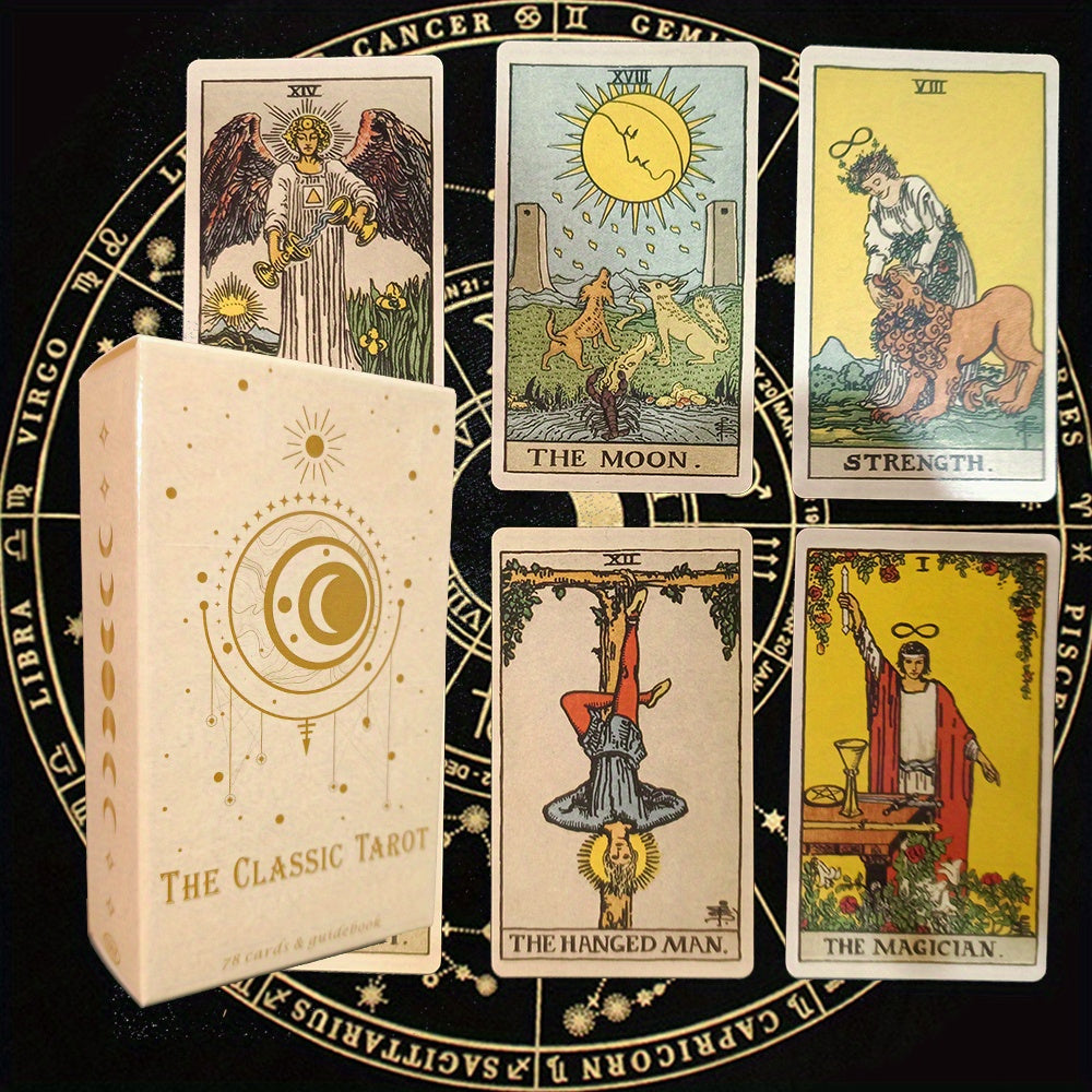 MysticTarot - Juego de Cartas del Tarot Clásico de 78 Cartas
