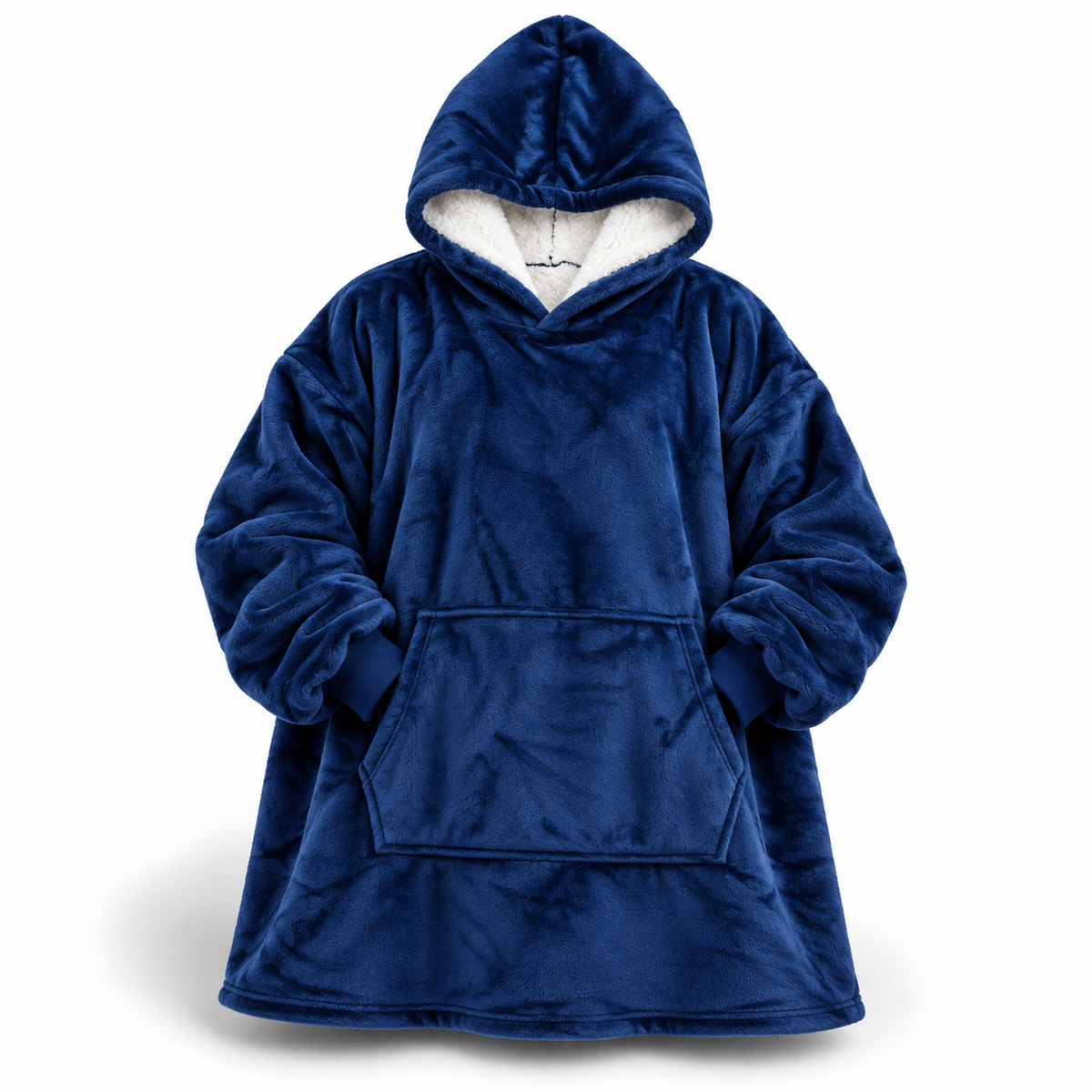 Oversize dekenhoodie met sherpakap en voorvak