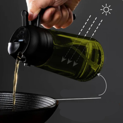 Pulverizador de Aceite de Cocina 2 en 1 – Spray de Vidrio para Cocinar y Ensaladas