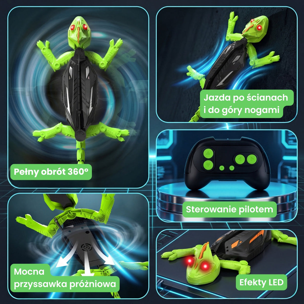 Jouets grimpeurs télécommandés, modèles gecko et araignée