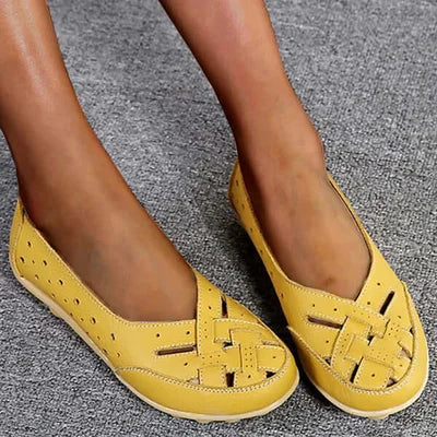 Mocasines Ortopédicos Hechos de Cuero Transpirable