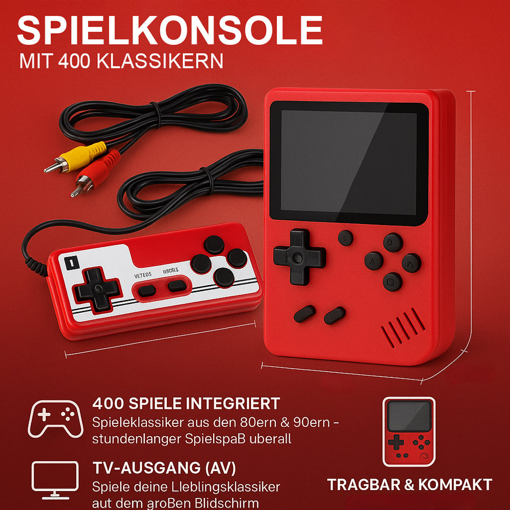 Consola de videojuegos portátil retro con 400 clásicos