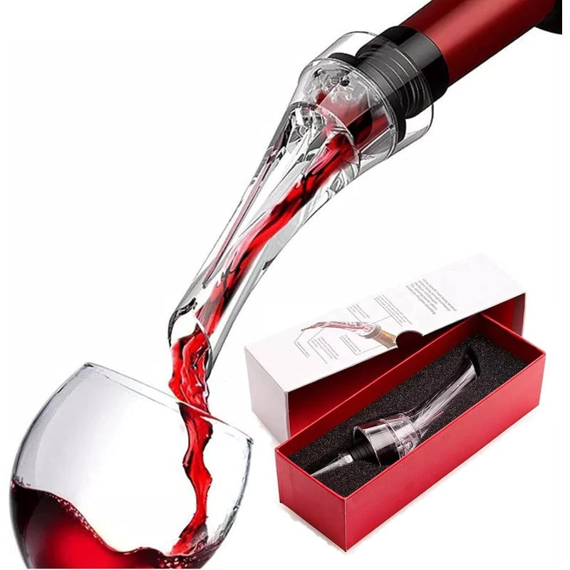 Decantador Aireador de Vino Instantáneo - Vertedor Antigoteo Oxigenador Profesional