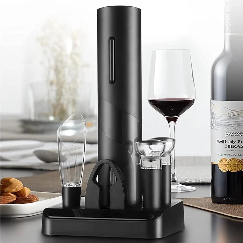 Sacacorchos Eléctrico Automático - Abridor de Vino Recargable USB con Cortacápsulas