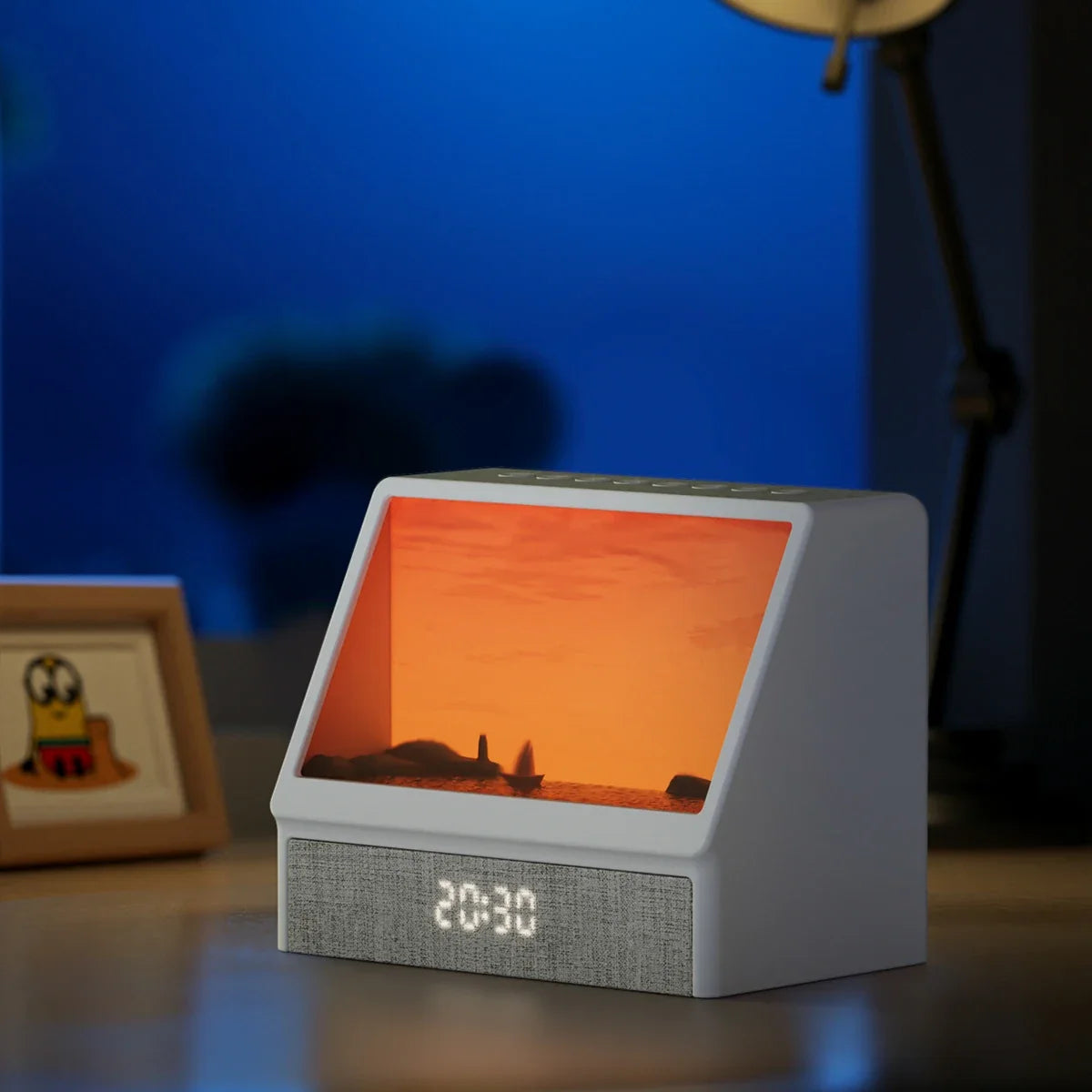 Despertador con Luz de Amanecer Bluetooth, 12 Sonidos con Ruido Blanco y Brillo Regulable
