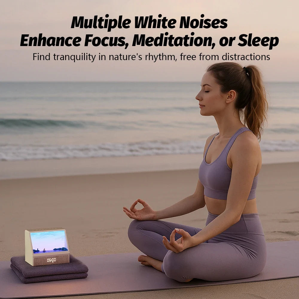 Despertador con Luz de Amanecer Bluetooth, 12 Sonidos con Ruido Blanco y Brillo Regulable