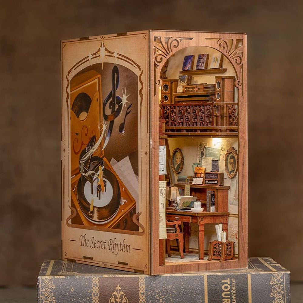 Maqueta Book Nook DIY The Secret Rhythm de 355 piezas con luz LED