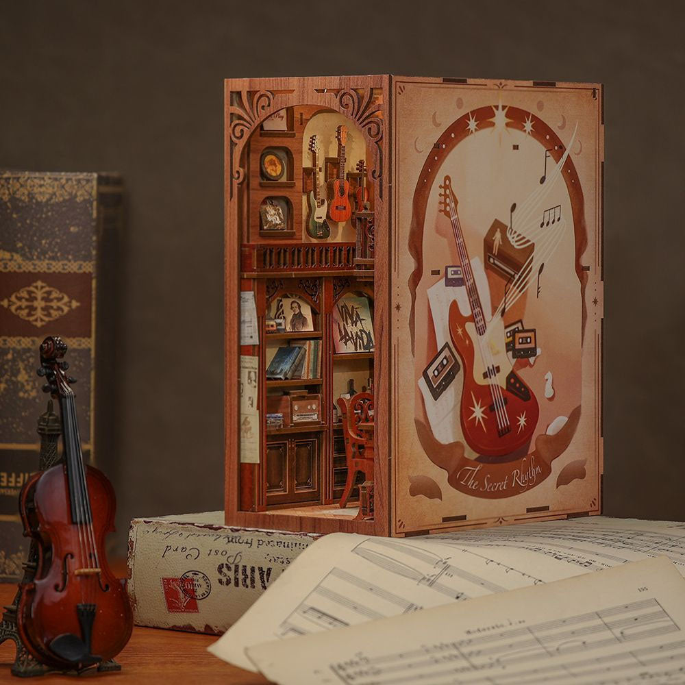 Maqueta Book Nook DIY The Secret Rhythm de 355 piezas con luz LED