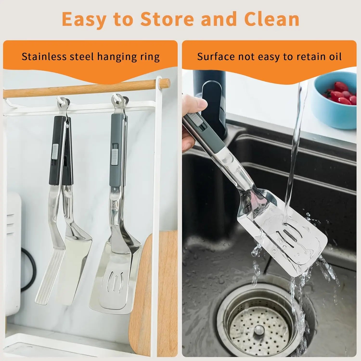 Pinzas BBQ 2 en 1 Grip y Flip