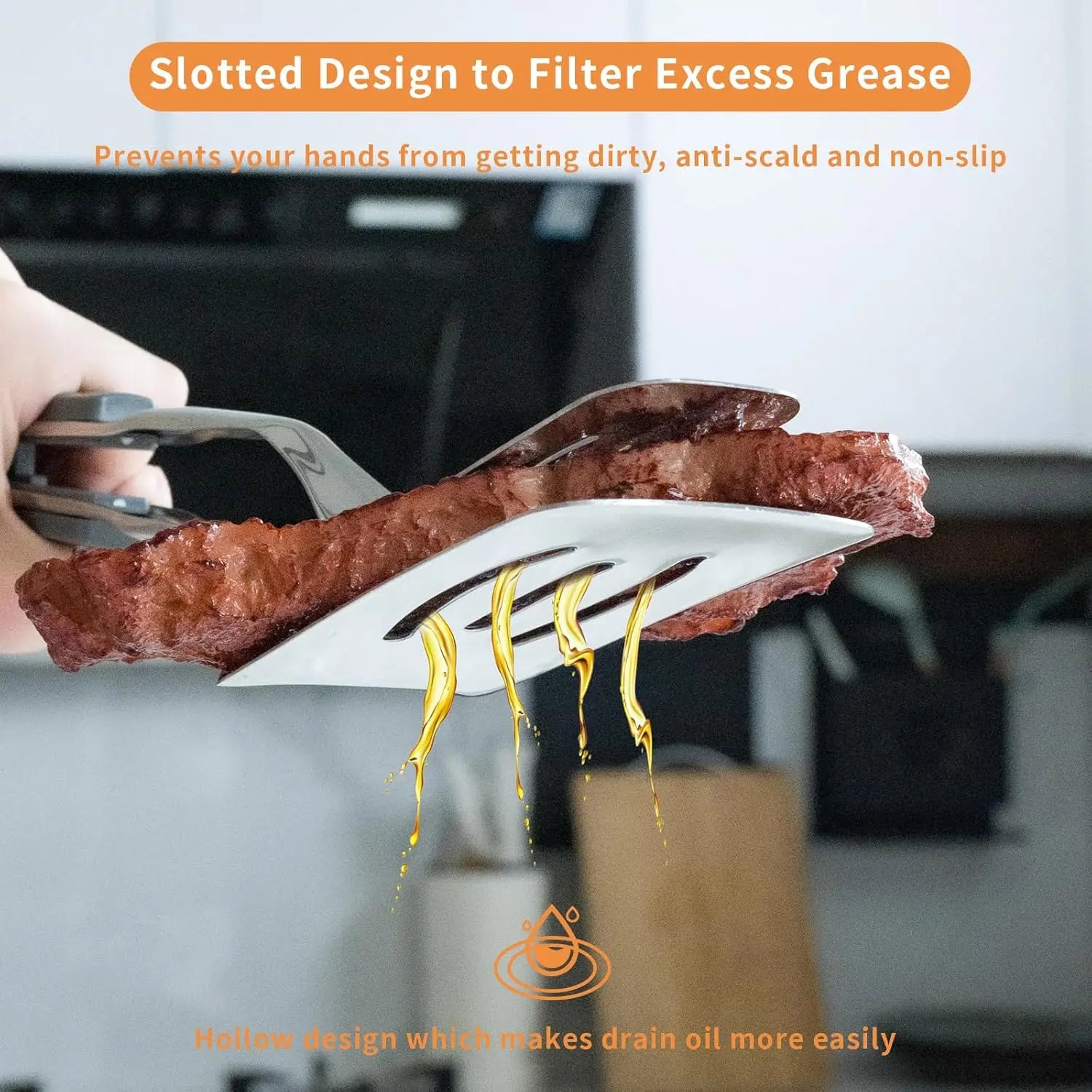 Pinzas BBQ 2 en 1 Grip y Flip