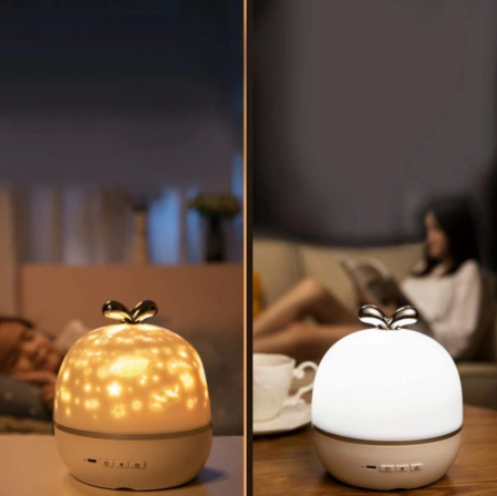 AstroNoche – Proyector de estrellas y luna para la habitación infantil