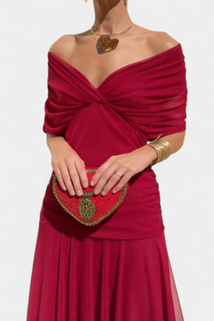 Vestido Largo para Mujer | Escote en V y Diseño Sofisticado
