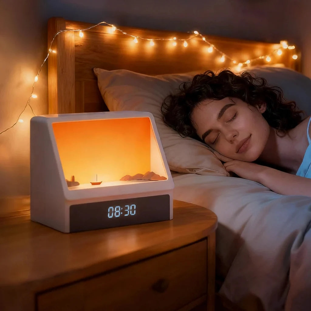 Despertador con Luz de Amanecer Bluetooth, 12 Sonidos con Ruido Blanco y Brillo Regulable