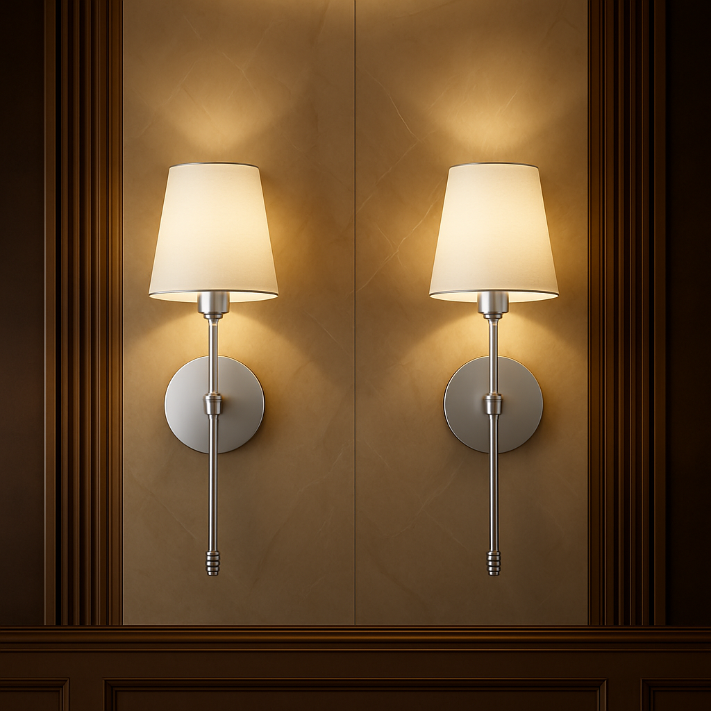Juego 2 Apliques de Pared Inalámbricos con Control Remoto