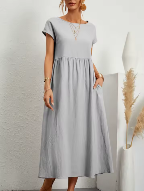Gabrielle — Vestido Midi Fluido con Elegancia Atemporal