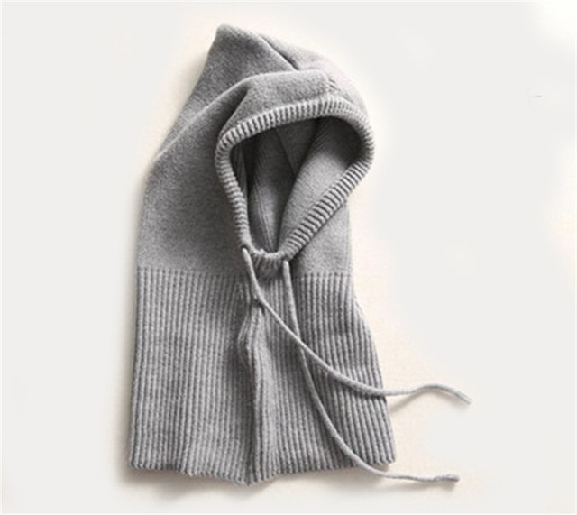 Gorro Bufanda de Punto con Capucha para Invierno