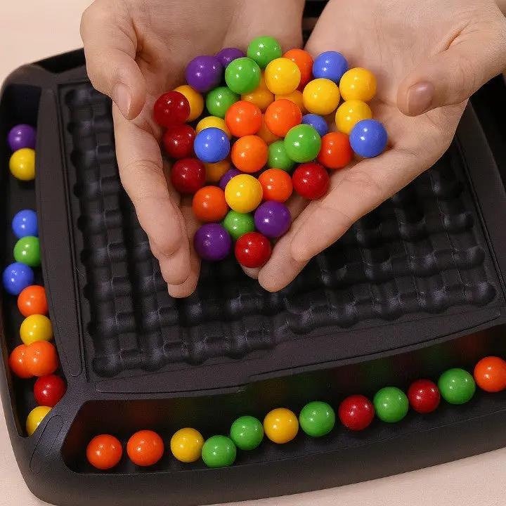 Jeu de stratégie de société avec 80 billes colorées pour toute la famille