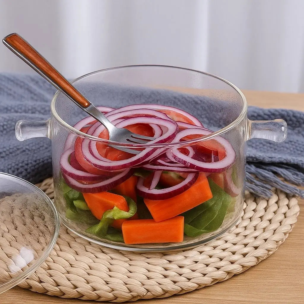 Olla de Cocina de Vidrio Miles – Olla de Sopa de Borosilicato Transparente