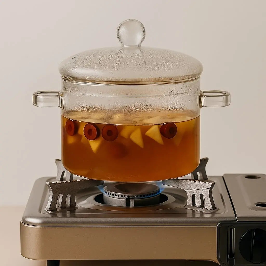 Olla de Cocina de Vidrio Miles – Olla de Sopa de Borosilicato Transparente