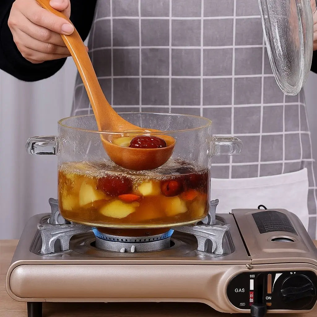 Olla de Cocina de Vidrio Miles – Olla de Sopa de Borosilicato Transparente
