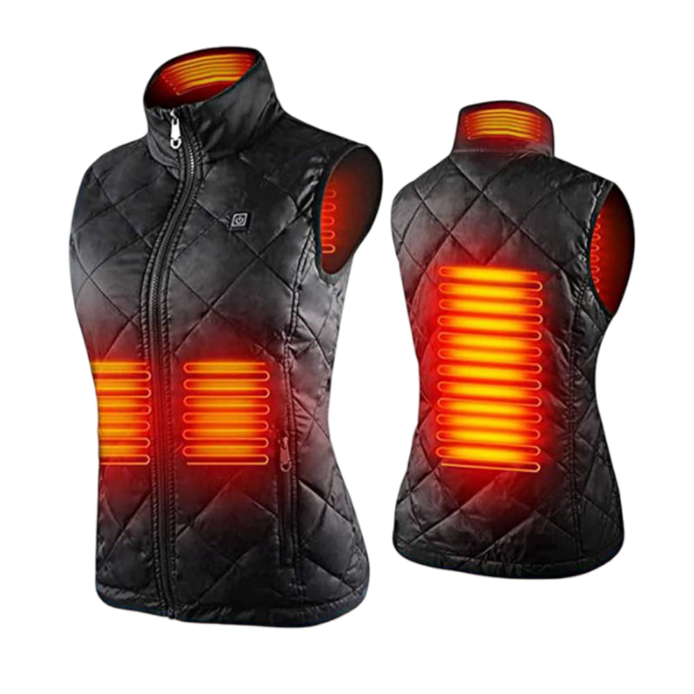Gilet chauffant électrique pour femme avec 9 zones de chaleur