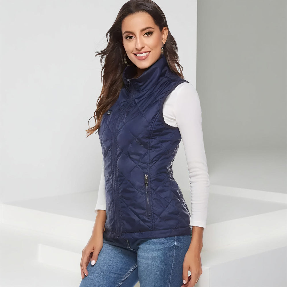 Gilet chauffant électrique pour femme avec 9 zones de chaleur