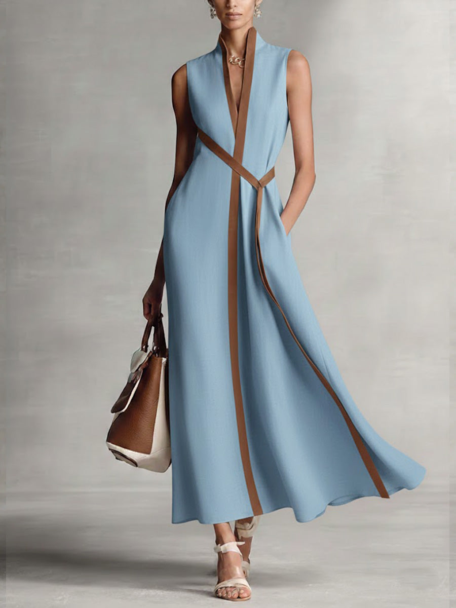 Vestido Largo de Lino sin Mangas para Mujer | Fluido y Elegante