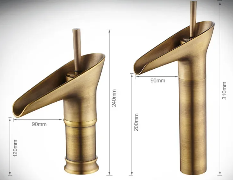 Brassélia | Grifo de Baño Antiguo – Elegancia & Pico de Cascada