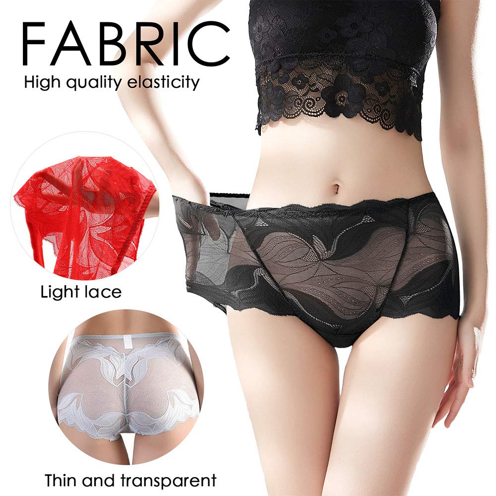Culotte de encaje para mujer con refuerzo de algodón