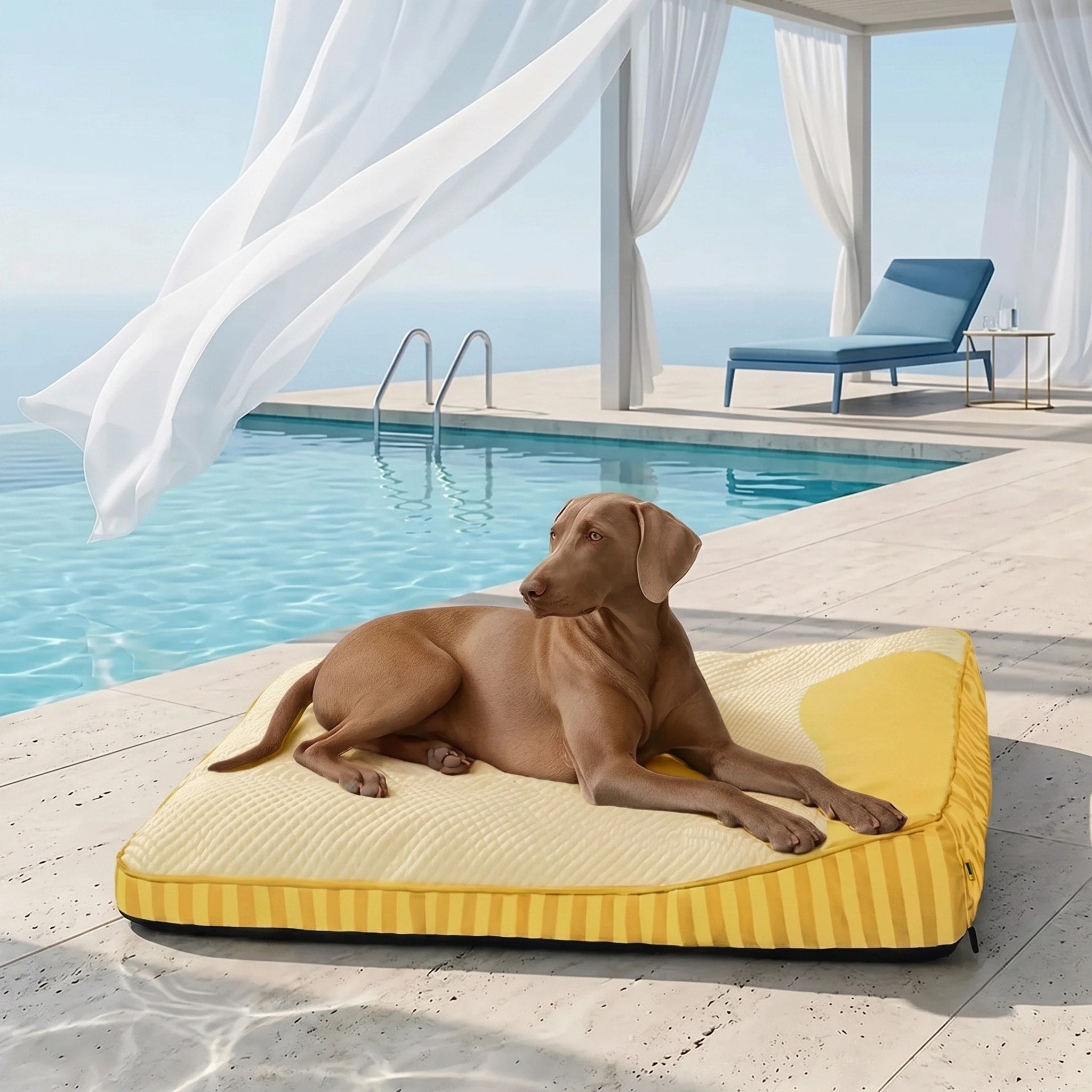 Cama refrescante para perros con bordes elevados - funda extraíble lavable a máquina