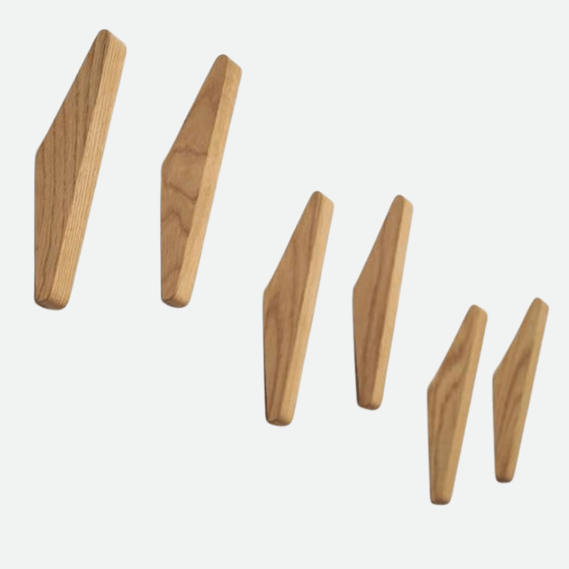 Wandkapstokken van hout · sets van 2, 4, 6 of 8