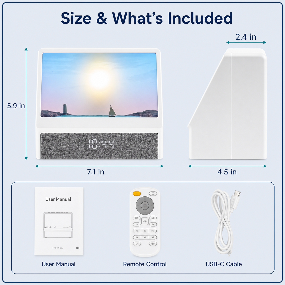 Despertador con Luz de Amanecer Bluetooth, 12 Sonidos con Ruido Blanco y Brillo Regulable