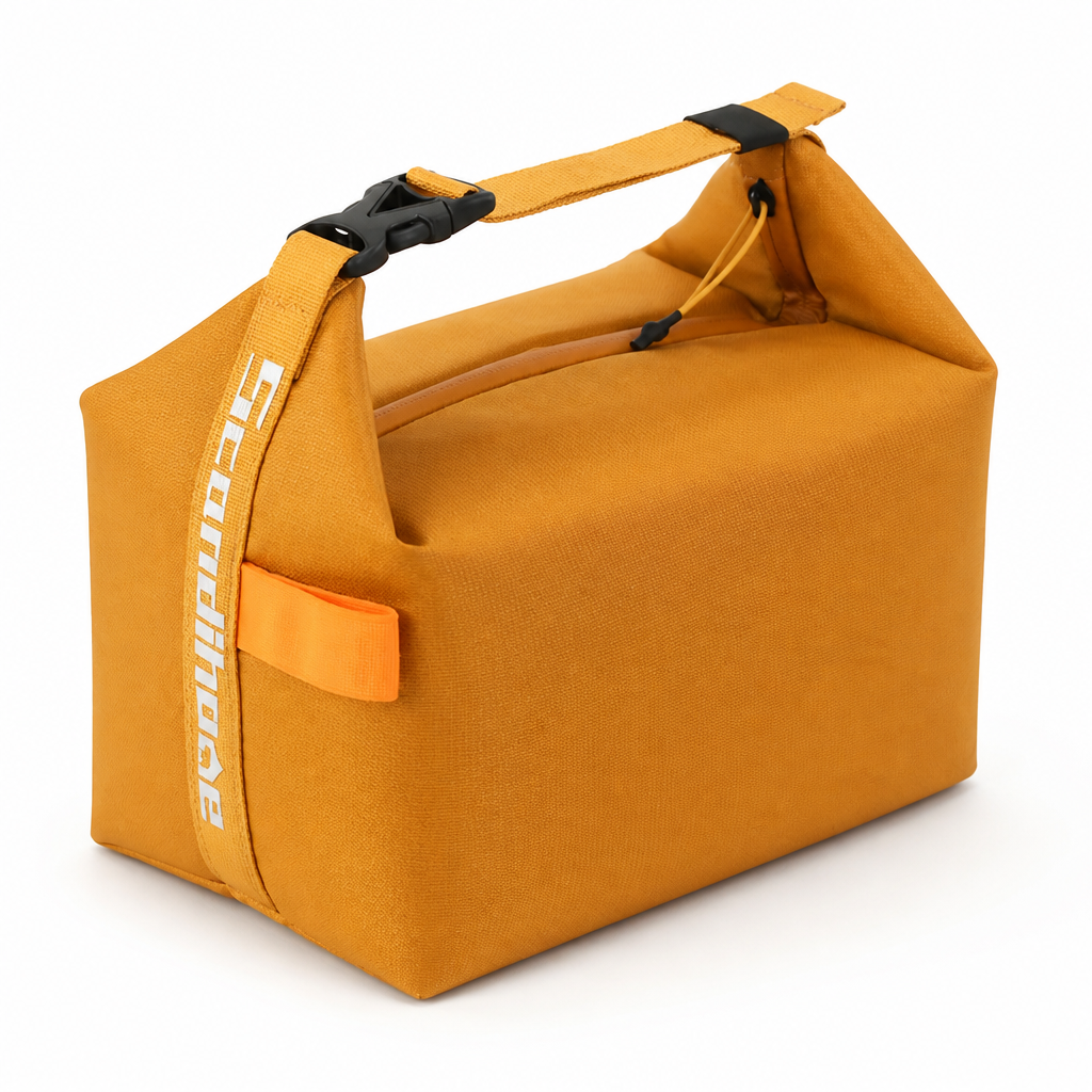 Opvouwbare thermische lunchtas met rits en handvat