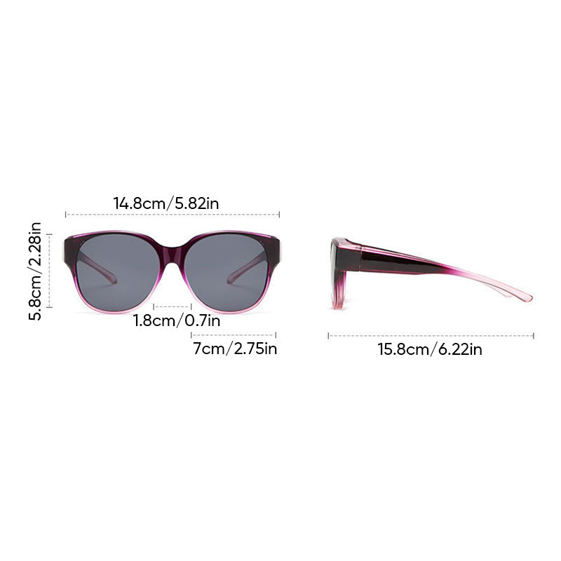Gafas de Sol Superpuestas Polarizadas UV400 Diseño Cat-Eye para Hombre y Mujer