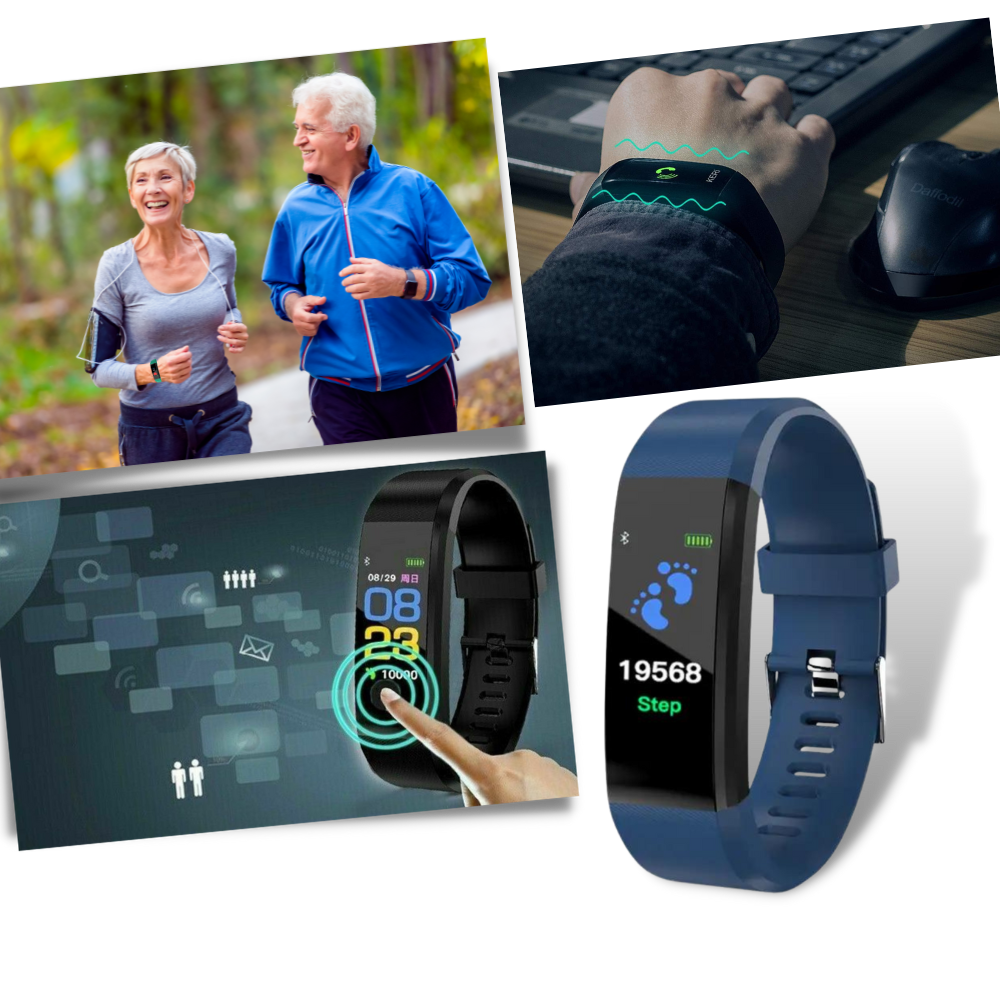 Reloj de Fitness para Personas Mayores de Silicona Impermeable
