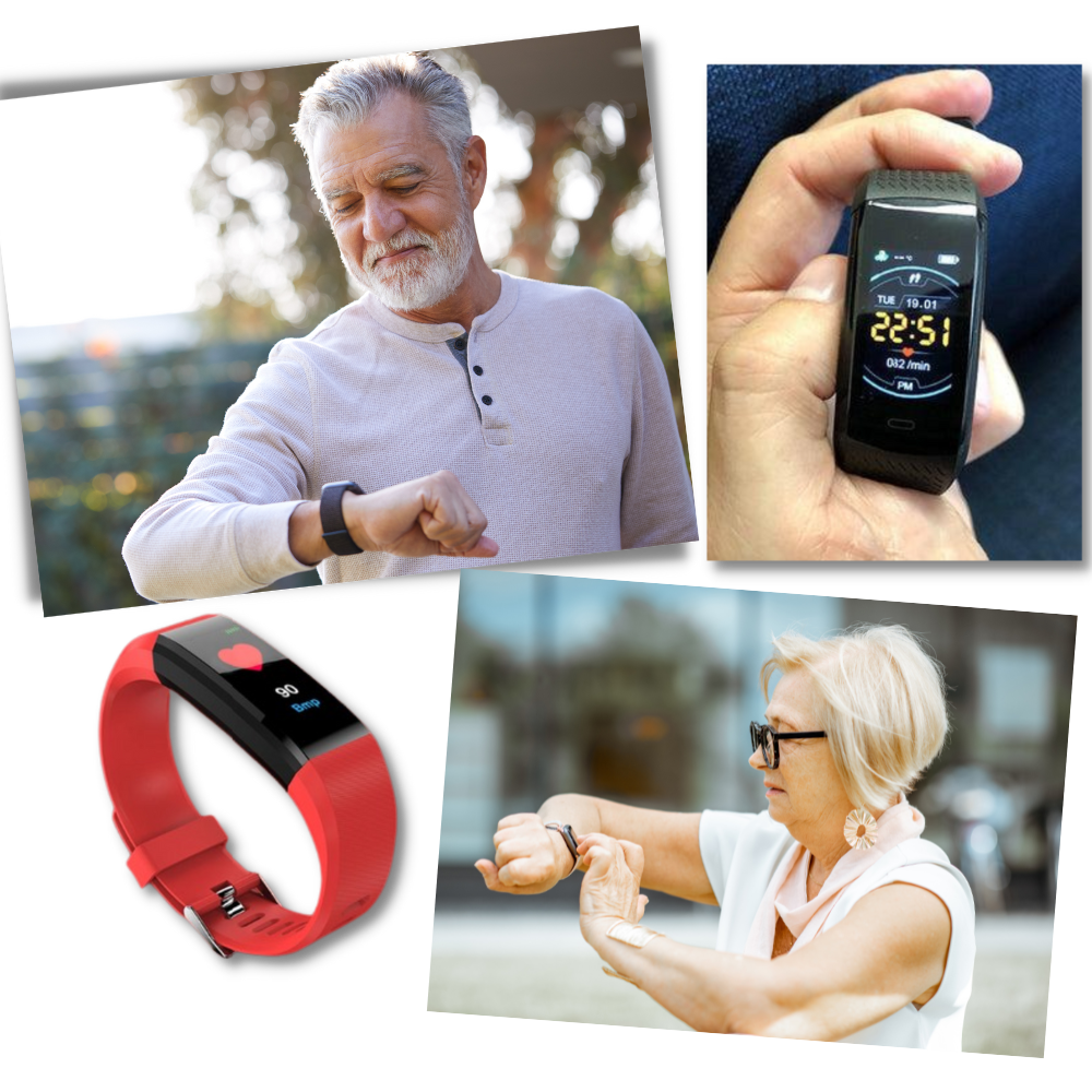 Reloj de Fitness para Personas Mayores de Silicona Impermeable